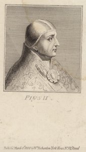 Porträt von Papst Pius II von English School