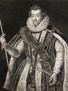 Porträt von Robert Cecil, 1. Earl of Salisbury, aus Lodges British Portraits, 1823