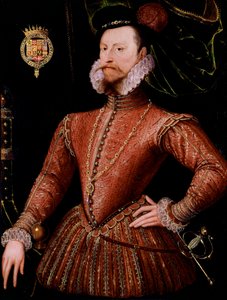 Porträt von Robert Dudley, Earl of Leicester (1532-1588), Favorit von Elisabeth I. von English School