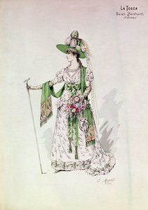 Porträt von Sarah Bernhardt (1844-1923) in einer Aufführung von 