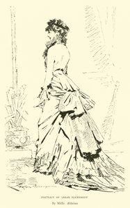 Porträt von Sarah Bernhardt von English School