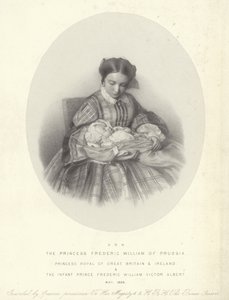 Porträt von Victoria, Prinzessin Royal, mit ihrem Sohn, Frederick William Victor Albert von English School