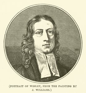 Porträt von Wesley, nach dem Gemälde von J. Williams von English School