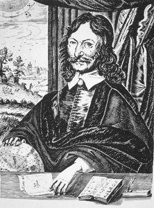 Porträt von William Lilly (1602-81), aus seiner Christian Astrology, London 1647, illustriert in Geschichte der Magie, veröffentlicht im späten 19. Jahrhundert