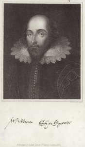 Porträt von William Shakespeare von English School