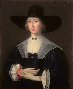 Porträt einer Dame in Schwarz, 1638 von English School
