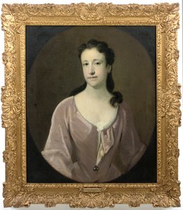Porträt einer Dame, traditionell identifiziert als Mrs. Dorothy Smith, geb. Barret-Lennard von English School