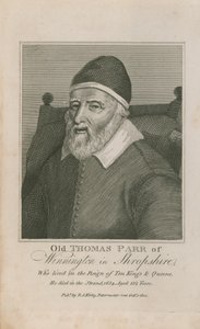 Porträt von Old Thomas Parr von English School