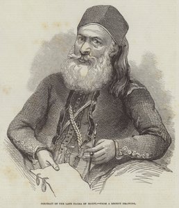 Porträt des verstorbenen Paschas von Ägypten (Stich) von English School