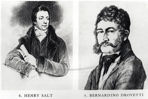 Porträts von Henry Salt und Bernardino Drovetti von English School