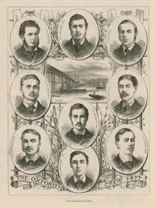 Porträts der Oxford-Crew von 1877 von English School