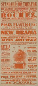 Plakat für das Royal Standard Theatre, 9. Februar 1848