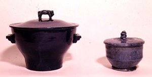 Töpfe, entworfen in den Omega-Werkstätten, ca. 1917 von English School
