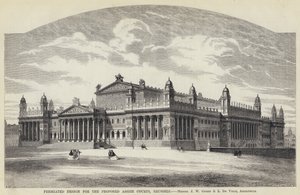 Prämiertes Design für die vorgeschlagenen Assize Courts, Brüssel von English School