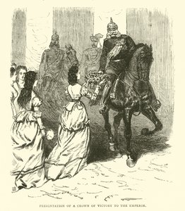 Überreichung einer Siegeskrone an den Kaiser, März 1871 von English School