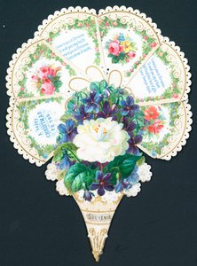 Schöne Blumen in Form eines Fächers von English School