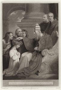 Prinz Alfred vor Papst Leo III. von English School