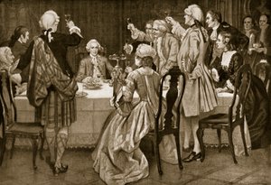 Prinz Charles Edward in Holyrood, Illustration aus Hutchinsons Geschichte der britischen Nation, ca. 1923 von English School