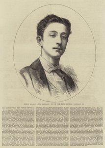 Prinz Eugene Louis Napoleon, Sohn des verstorbenen Kaisers Napoleon III (Stich) von English School