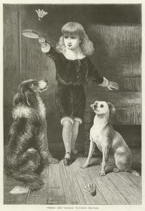 Prinz und Charlie beobachten das Spiel von English School