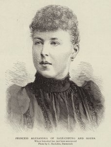 Prinzessin Alexandra von Sachsen-Coburg und Gotha (Stich) von English School