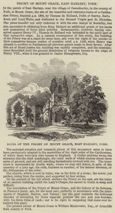 Priorat von Mount Grace, East Harlsey, York (Gravur) von English School