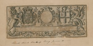 Privates Buchzeichen von König James II von English School