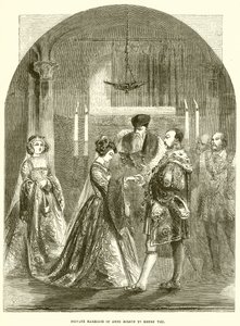 Private Heirat von Anne Boleyn mit Heinrich VIII. von English School