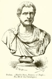 Probus. (Marmor-Büste, Museum von Neapel, Nr. 32 des Katalogs) (Stich) von English School