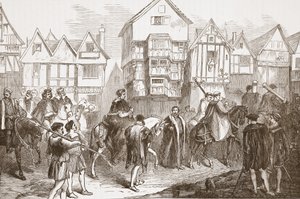 Prozession von Wolsey zur Westminster Hall, Illustration aus The History of Protestantism von James Aitken Wylie, veröffentlicht 1878 von English School