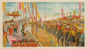 Proklamation von Victoria zur Kaiserin von Indien - Delhi - 1. Januar 1877 von English School