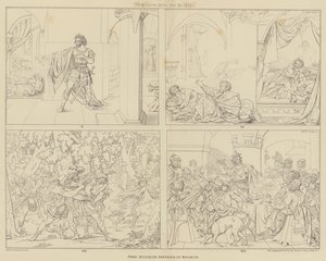 Professor Retzschs Skizzen von Macbeth (Gravur) von English School