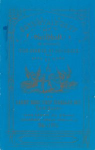 Programm für das Abendessen in der Guildhall, London, am 8. Dezember 1852 von English School