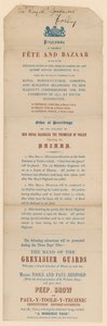 Programm des großen Festes und Basars zugunsten der Female School of Art von English School