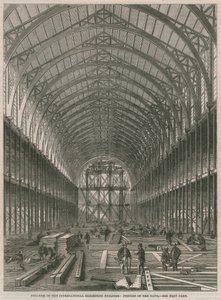 Fortschritt am International Exhibition Building; Teil des Schiffs von English School