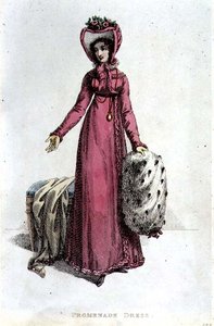 Promenadenkleid, Modeplatte aus Ackermann