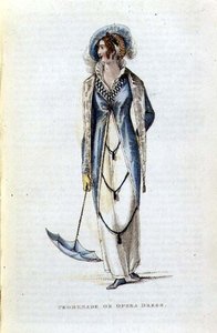 Promenaden- oder Opernkleid, Modeplatte aus Ackermann