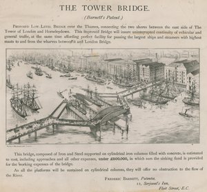 Vorgeschlagene Niedrigbrücke über die Themse von English School