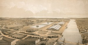 Vorgeschlagener Standort für den Kristallpalast im Battersea Park von English School