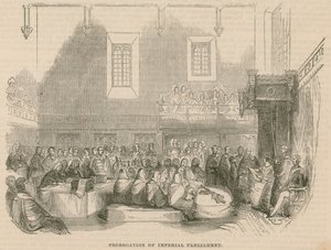 Vertagung des Imperialen Parlaments von English School