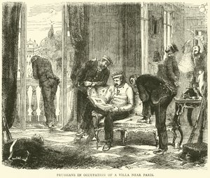 Preußen besetzen eine Villa in der Nähe von Paris, Oktober 1870 von English School