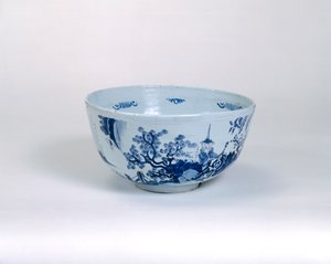 Punch-Schale, möglicherweise hergestellt in Brislington, ca. 1675-1700 von English School