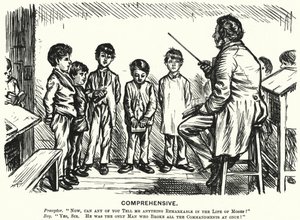 Punch-Karikatur: Umfassend - Religionsunterricht von English School