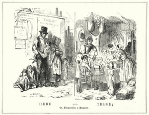 Hier und dort, oder, Auswanderung als Heilmittel (Stich) von English School
