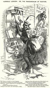 Punch-Karikatur: Schreckliches London: oder das Pandämonium der Plakate - London zur Zeit der Jack the Ripper-Morde von English School