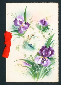 Lila Irisblumen, Karte von English School