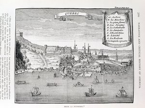 Quebec, nach La Potherie, Illustration aus Band IV von 