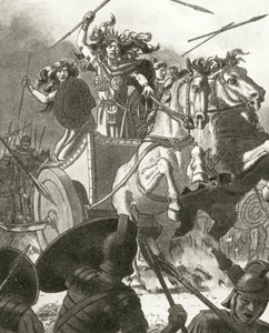 Königin Boadicea in ihrem Streitwagen von English School