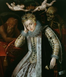 Königin Elizabeth I. (1538-1603) im Alter, ca. 1610 von English School