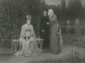 Königin Isabella und ihre Damen, König Richard II von English School